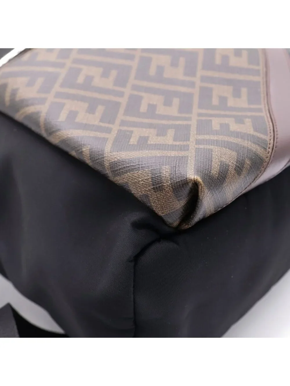 Fendi Zucca Pattern Backpack Brown Black